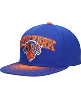 Men's Mitchell & Ness Blue New York Knicks Hardwood Classics Energy Re-Take Speckle Brim Snapback Hat