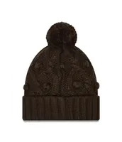 Women's New Era Brown Cleveland Browns Toasty Cuffed Knit Hat with Pom