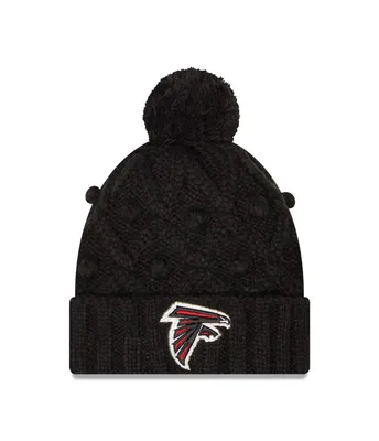 Women's New Era Black Atlanta Falcons Toasty Cuffed Knit Hat with Pom