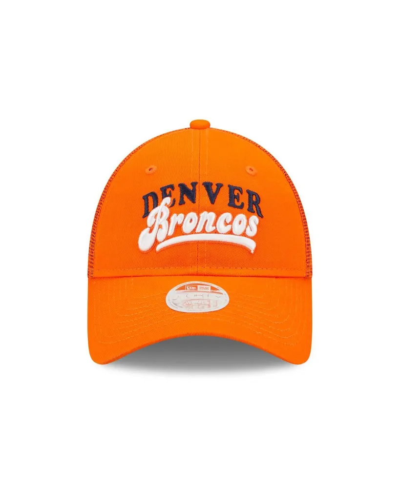 Women's New Era Orange Denver Broncos Team Trucker 9FORTY Snapback Hat
