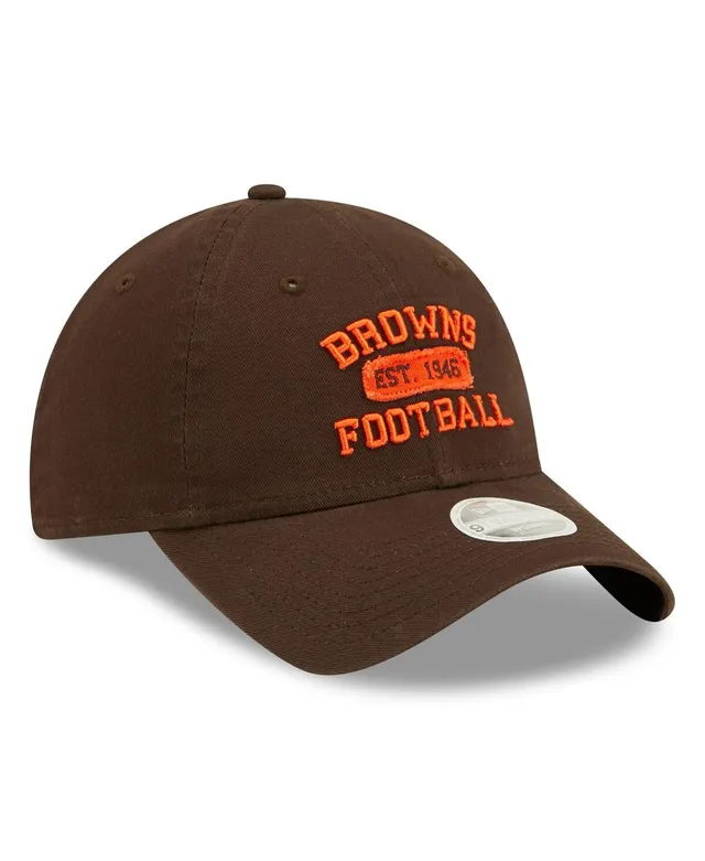 New Era Men's White, Brown Cleveland Browns 2023 Sideline 9TWENTY Adjustable Hat - White, Brown