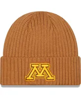 Men's New Era Light Brown Minnesota Golden Gophers Core Classic Cuffed Knit Hat