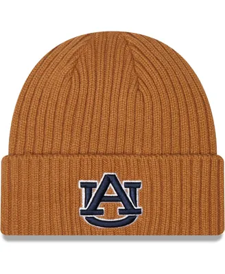 Men's New Era Light Brown Auburn Tigers Core Classic Cuffed Knit Hat