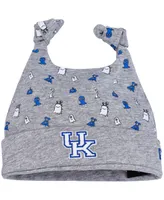 Newborn and Infant Boys and Girls New Era Heather Gray Kentucky Wildcats Critter Cuffed Knit Hat