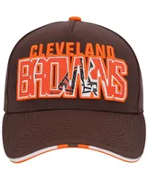 Big Boys and Girls Brown Cleveland Browns On Trend Precurved A-Frame Snapback Hat