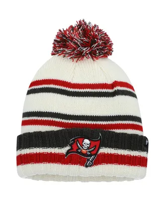 Big Boys and Girls '47 Brand Cream Tampa Bay Buccaneers Driftway Cuffed Knit Hat with Pom