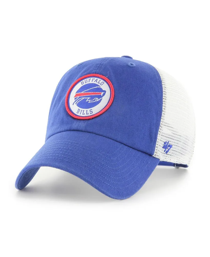 Men's '47 Brand Royal, White Buffalo Bills Highline Clean Up Trucker Snapback Hat