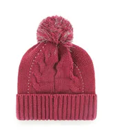 Women's '47 Brand Burgundy Washington Commanders Bauble Cuffed Knit Hat with Pom