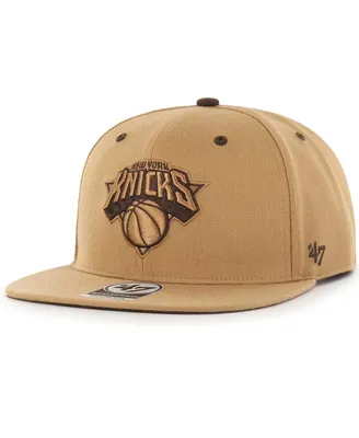 Men's '47 Brand Tan New York Knicks Toffee Captain Snapback Hat