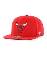 Men's '47 Brand Red Chicago Bulls Sure Shot Captain Snapback Hat