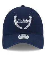 Women's New Era College Navy Seattle Seahawks Leaves 9TWENTY Adjustable Hat