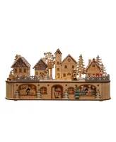 Kurt Adler 8.27" Battery Operated Led 2 Tier Christmas Village