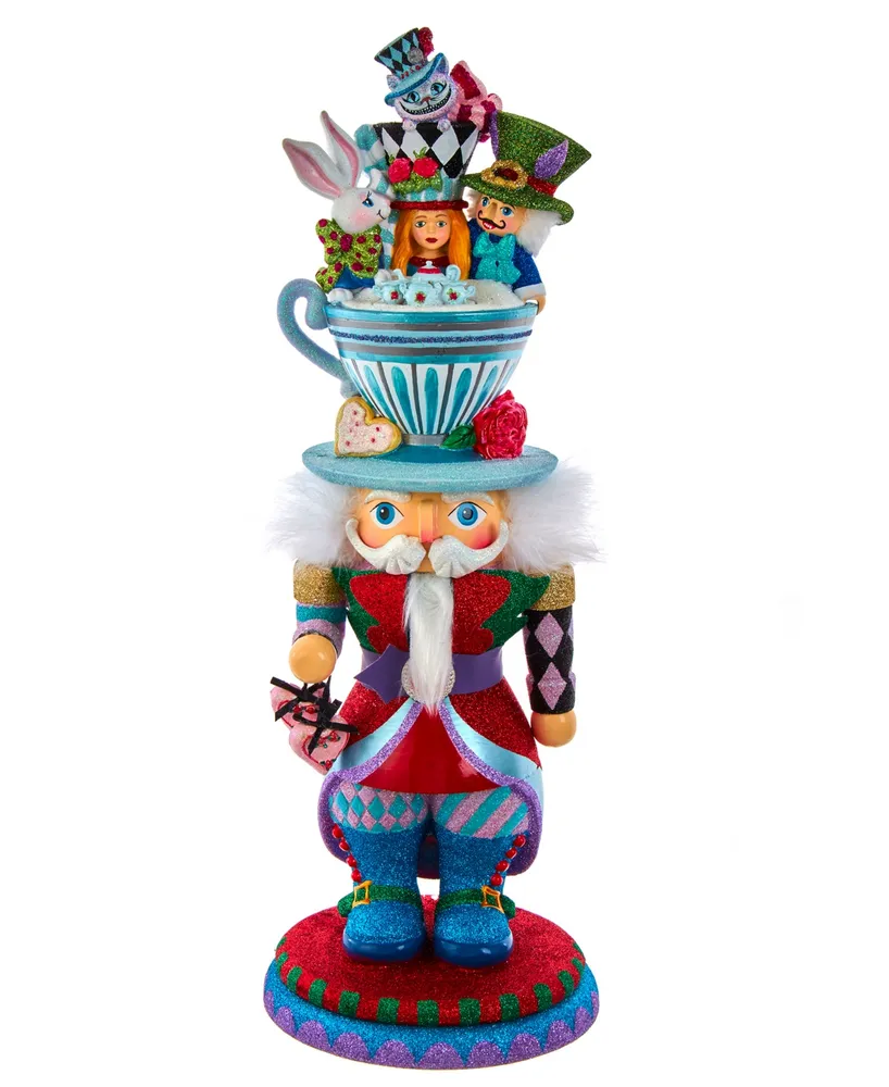 Kurt Adler 18" Hollywood Alice Teacup Hat Nutcracker