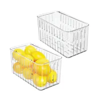 mDesign Plastic Food Cabinet Storage Organizer Container Bin - Pack