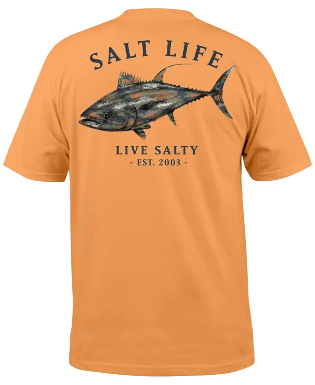 Salt Life Men's Liquid Depth Logo Graphic Pocket T-Shirt