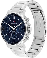 Tommy Hilfiger Men's Multifunction Silver-Tone Stainless Steel Watch 43mm