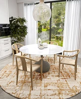 Addison Bravado Outdoor Washable ABV35 8' x Round Area Rug