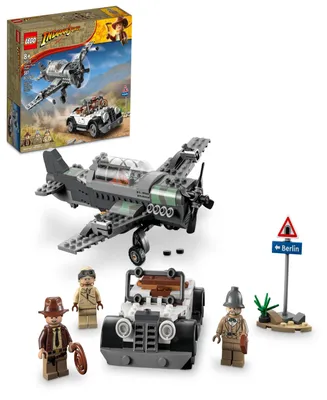 Lego Indiana Jones 77012 Fighter Plane Chase Toy Airplane Building Set with Indiana Jones, Professor Henry Jones Sr. & Fighter Pilot Minifigures