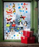 Northlight Double Sided Christmas Gel Window Clings, Set of 6