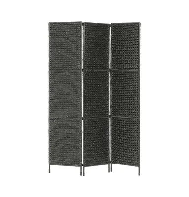 vidaXL 3-Panel Room Divider 45.7"x63" Water Hyacinth