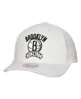 Men's Mitchell & Ness White Brooklyn Nets Hardwood Classics All In Retro Snapback Hat