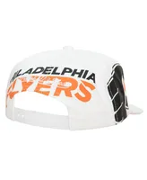 Men's Mitchell & Ness White Philadelphia Flyers In Your Face Deadstock Snapback Hat