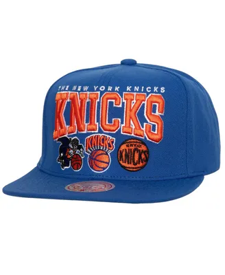 Men's Mitchell & Ness Blue New York Knicks Champ Stack Snapback Hat