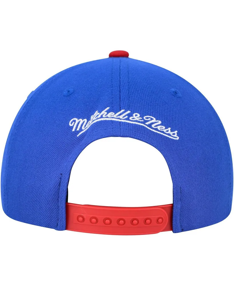 Men's Mitchell & Ness Royal Philadelphia 76ers Soul Cross Check Snapback Hat