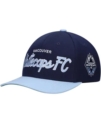 Men's Mitchell & Ness Deep Sea Blue Vancouver Whitecaps Fc Team Script 2.0 Stretch Snapback Hat
