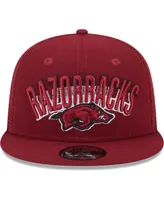 Men's New Era Cardinal Arkansas Razorbacks Grade Trucker 9FIFTY Snapback Hat