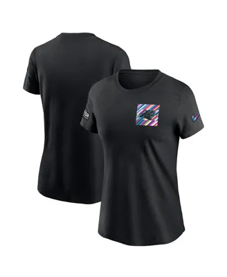 Women's Nike Black Carolina Panthers 2023 Nfl Crucial Catch Sideline Tri-Blend T-shirt