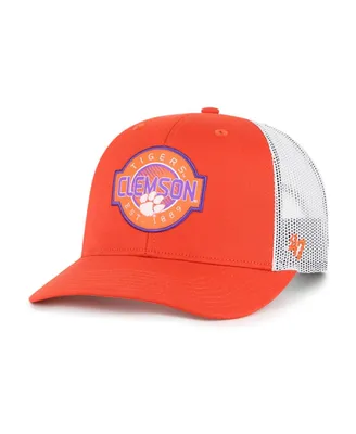 Big Boys and Girls '47 Brand Orange Clemson Tigers Scramble Trucker Adjustable Hat