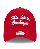 Women's New Era Scarlet Ohio State Buckeyes Script 9TWENTY Adjustable Hat