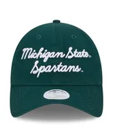 Women's New Era Green Michigan State Spartans Script 9TWENTY Adjustable Hat