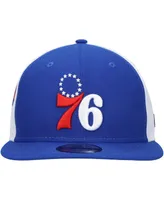 Men's New Era Royal Philadelphia 76ers Pop Panels 9FIFTY Snapback Hat