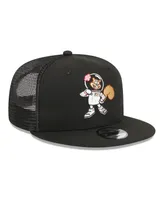 Men's New Era Black SpongeBob SquarePants Sandy Cheeks Trucker 9FIFTY Snapback Hat