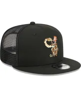 Men's New Era Black The Wild Thornberrys Nigel Thornberry Trucker 9FIFTY Snapback Hat