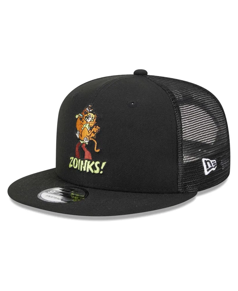 Men's New Era Black Scooby-Doo Shaggy & Scooby Trucker 9FIFTY Snapback Hat