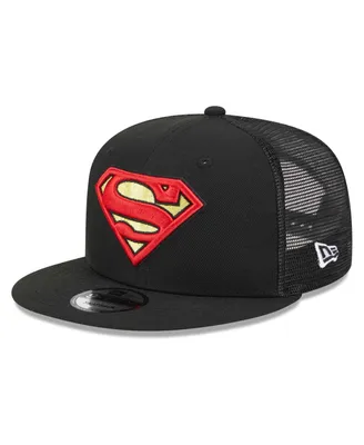 Men's New Era Black Superman Trucker 9FIFTY Snapback Hat