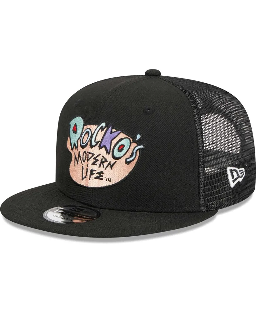 Men's New Era Black Rocko's Modern Life Trucker 9FIFTY Snapback Hat