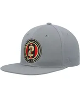 Men's Zephyr Gray Atlanta United Fc Logo Snapback Hat