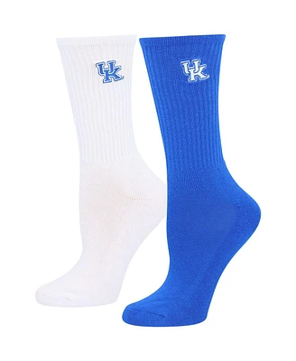 Women's ZooZatz Royal, White Kentucky Wildcats 2-Pack Quarter-Length Socks