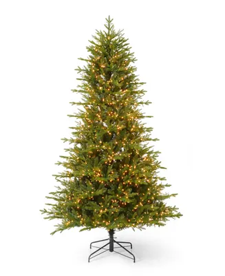 Seasonal Dandan Pine 7.5' Pe Mixed Pvc Tree with Metal Base, 3936 Tips, 2200 Warm Led Lights, Ez-Connect, Remote, Storage Bag