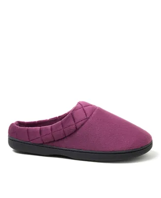 Dearfoams Women's Darcy Velour Clog With Quilted Cuff Slippers