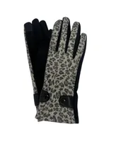 Marcus Adler Leopard Print Touchscreen Jersey Glove