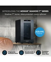 Newair Shadow-t Series Wine Cooler Refrigerator, Bottle Countertop Mirrored Compact Wine Cellar with Triple-Layer Tempered Glass Door