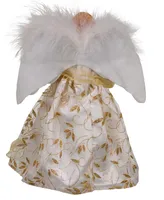 Kurt Adler 12" Battery-Operated Fiber Optic Angel Tree Topper with Color Changing Led Lights