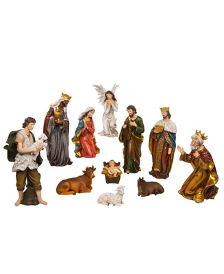 Kurt Adler 15" Resin Nativity Table Piece Set of 11 Pieces