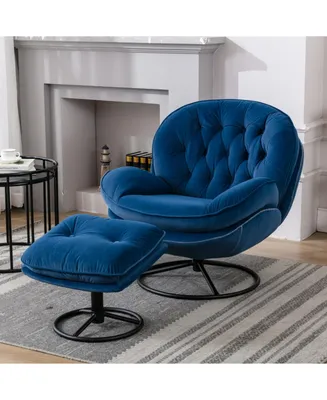 Simplie Fun Accent Chair Tv Chair Living Room Chair With Ottoman