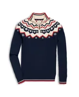 Hope & Henry Men's Organic Half Zip Raglan Fair Isle Sweater